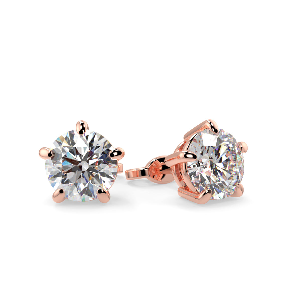 6 PRONG STUDS / 2CT