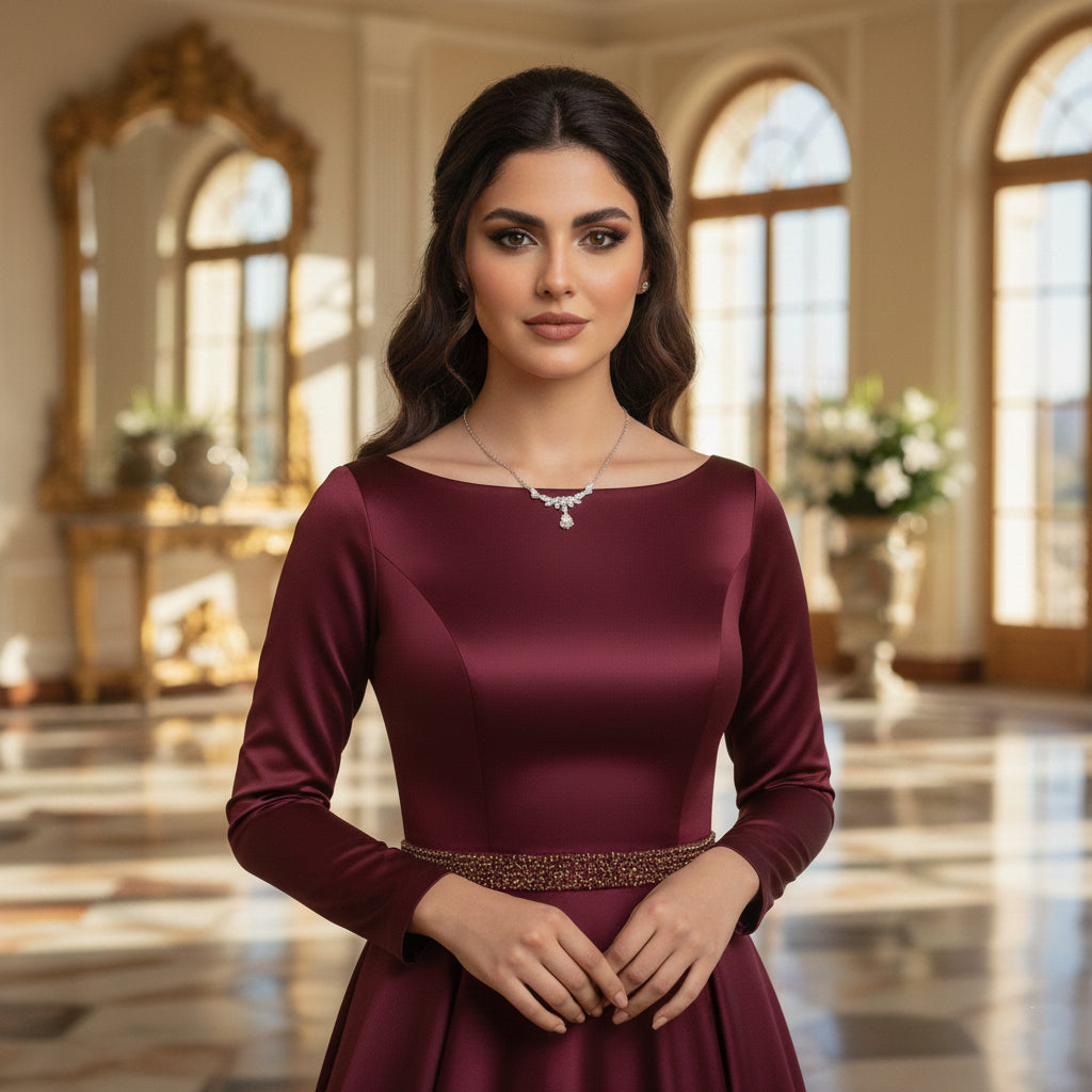 قلادة لايان مويسانيت - ذهب أبيض - لون D - VVS1