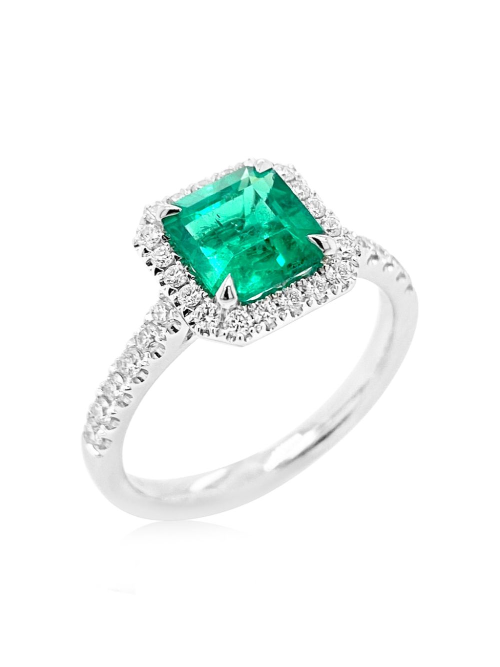 PRINCESS CUT HALO RING