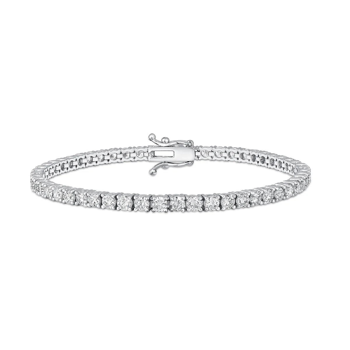 MENS 3MM TENNIS BRACELET - WHITE GOLD