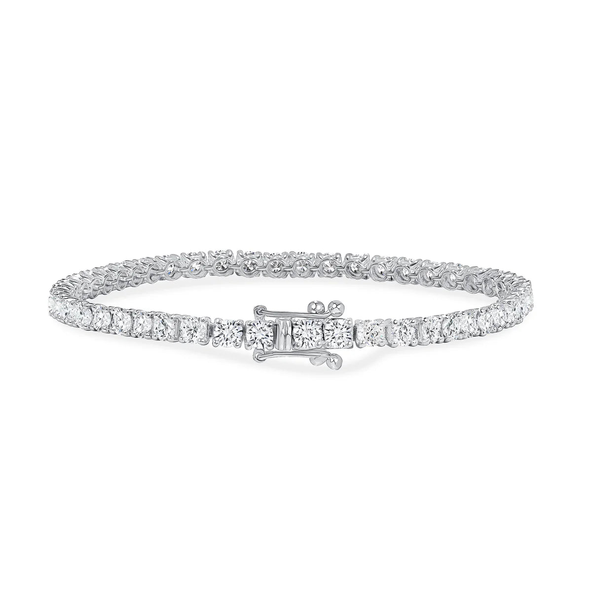 MENS 3MM TENNIS BRACELET - WHITE GOLD
