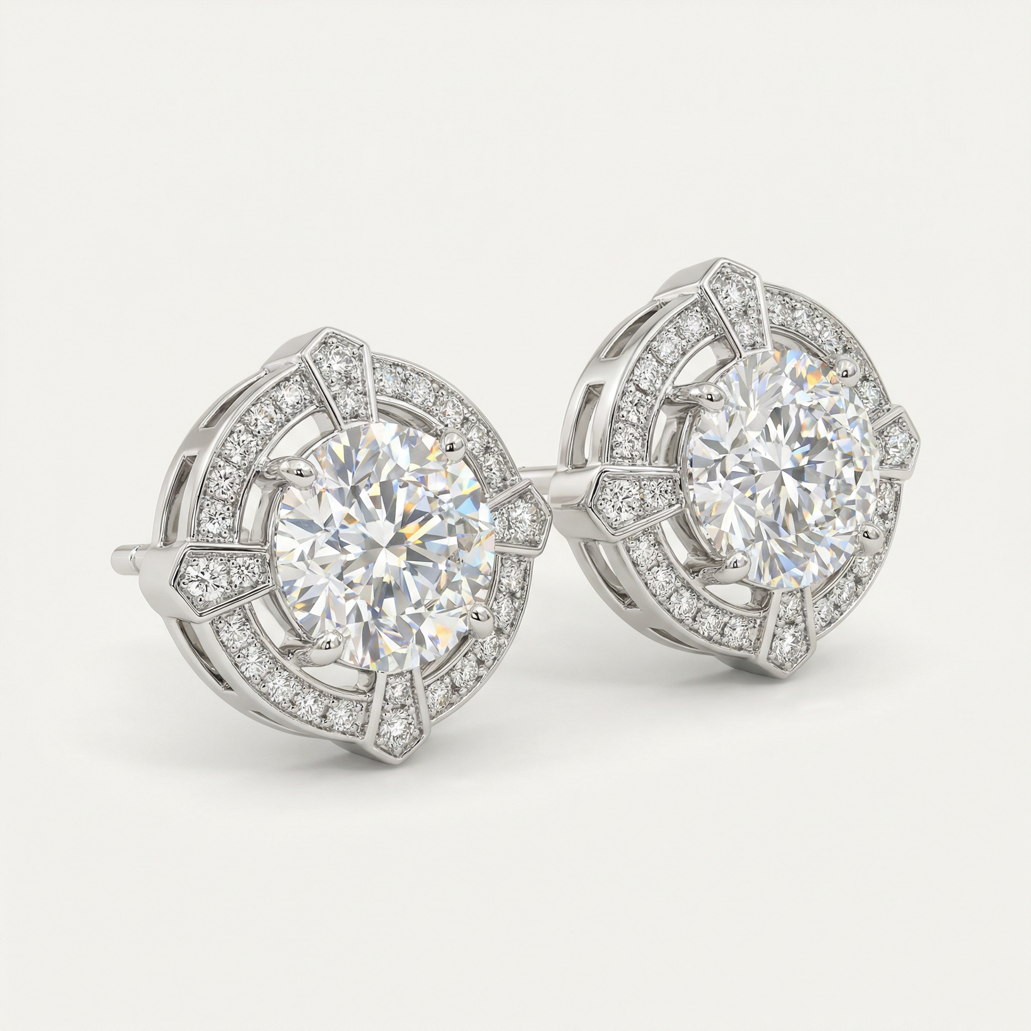 DAZZLING HALO EARRINGS