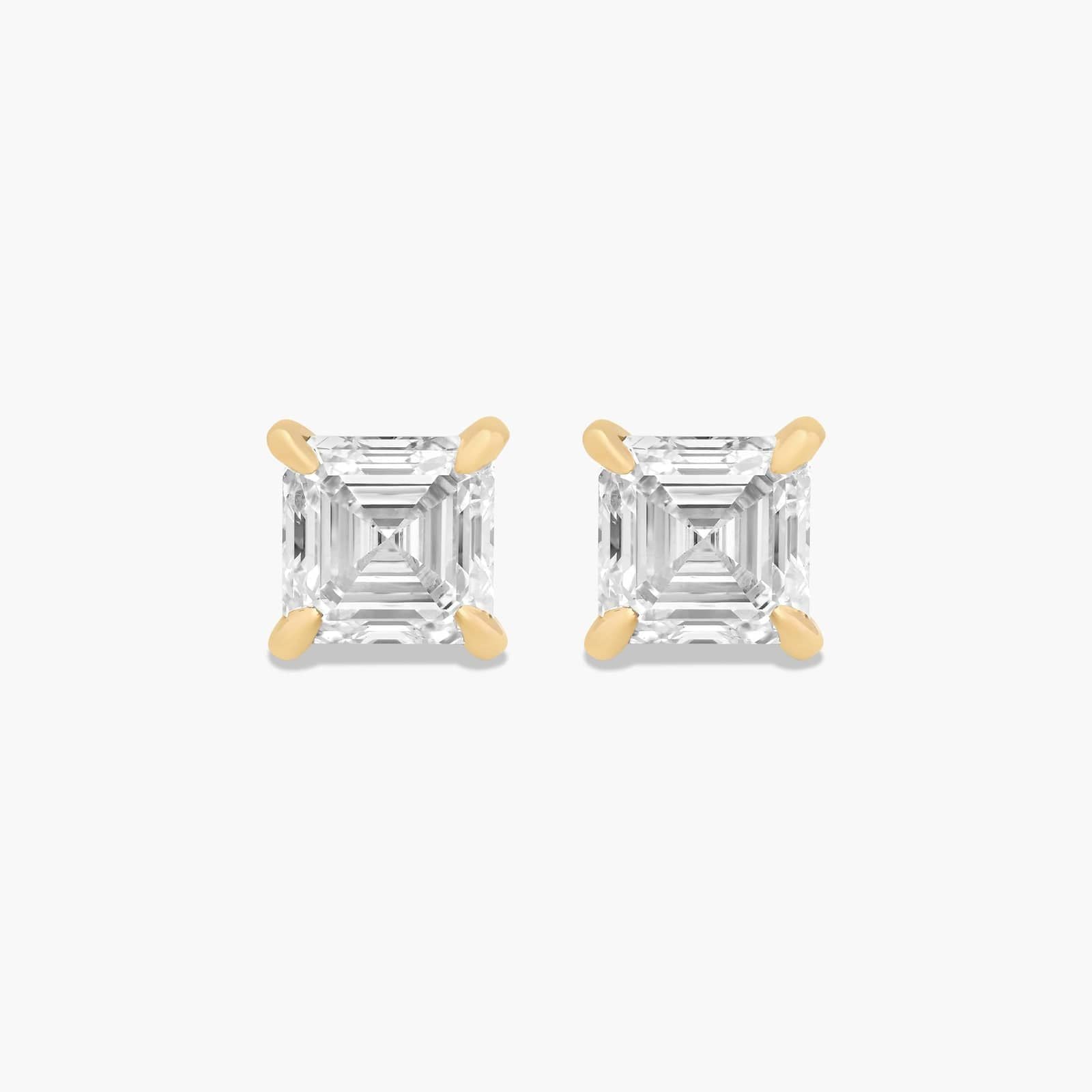 3.5CT ASSCHER CUT STUD EARRING