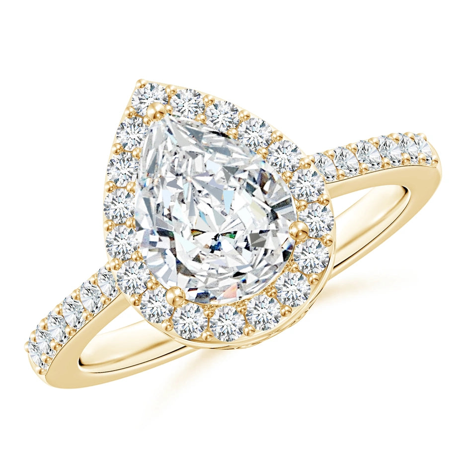 TEAR DROP HALO RING
