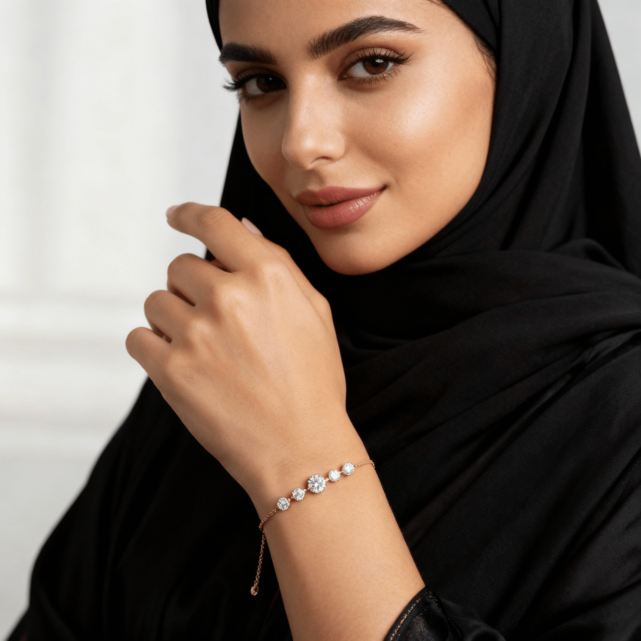 Amani Moissanite Bracelet – Rose Gold – D Colour – VVS1