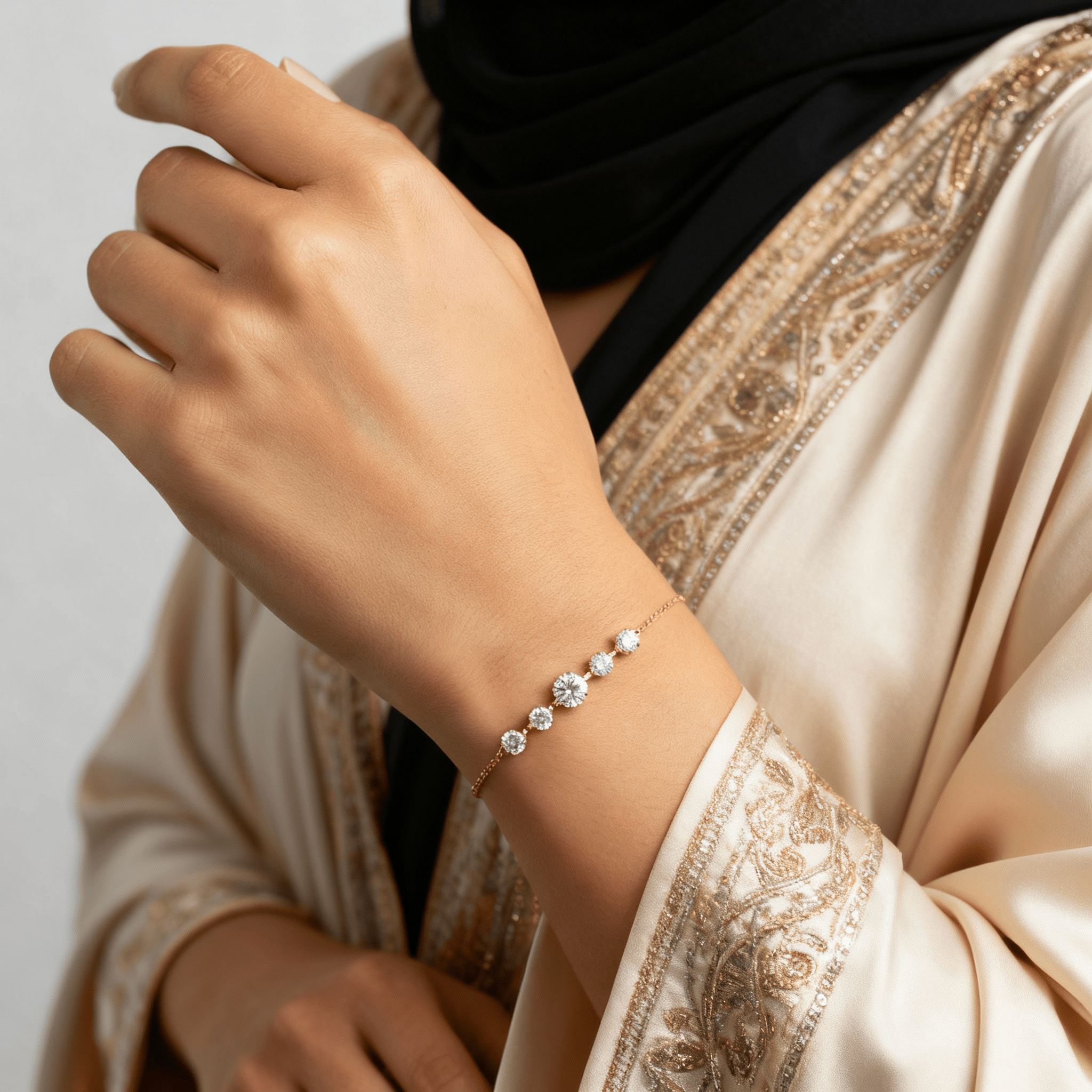 Amani Moissanite Bracelet – Rose Gold – D Colour – VVS1