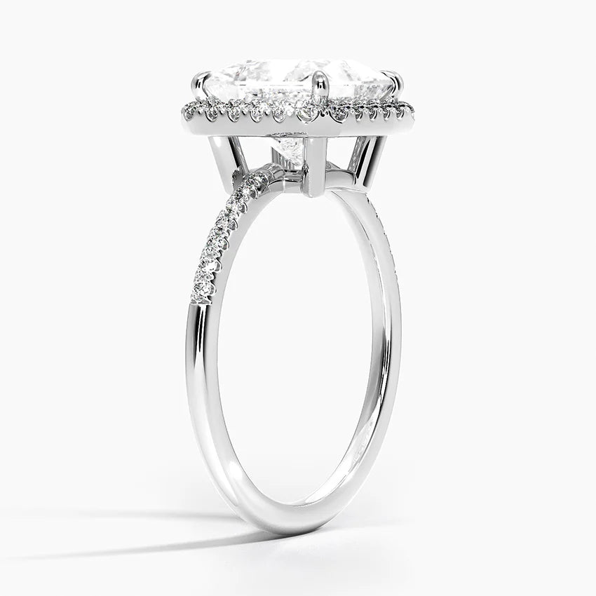 PRINCESS CUT HALO RING