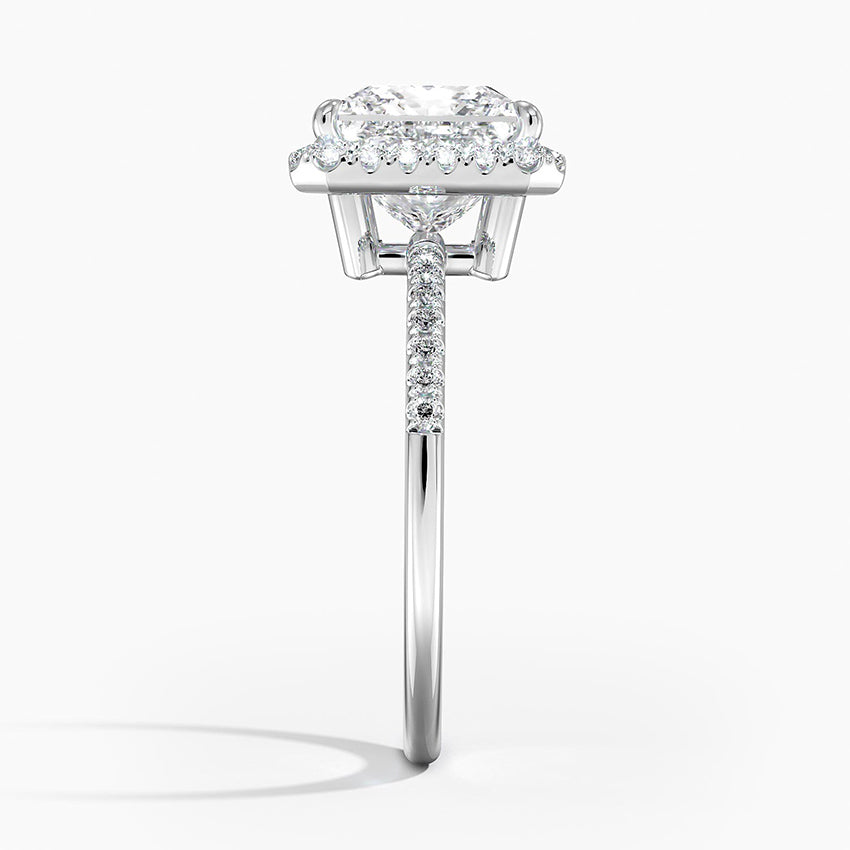 PRINCESS CUT HALO RING