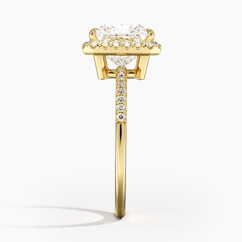 PRINCESS CUT HALO RING