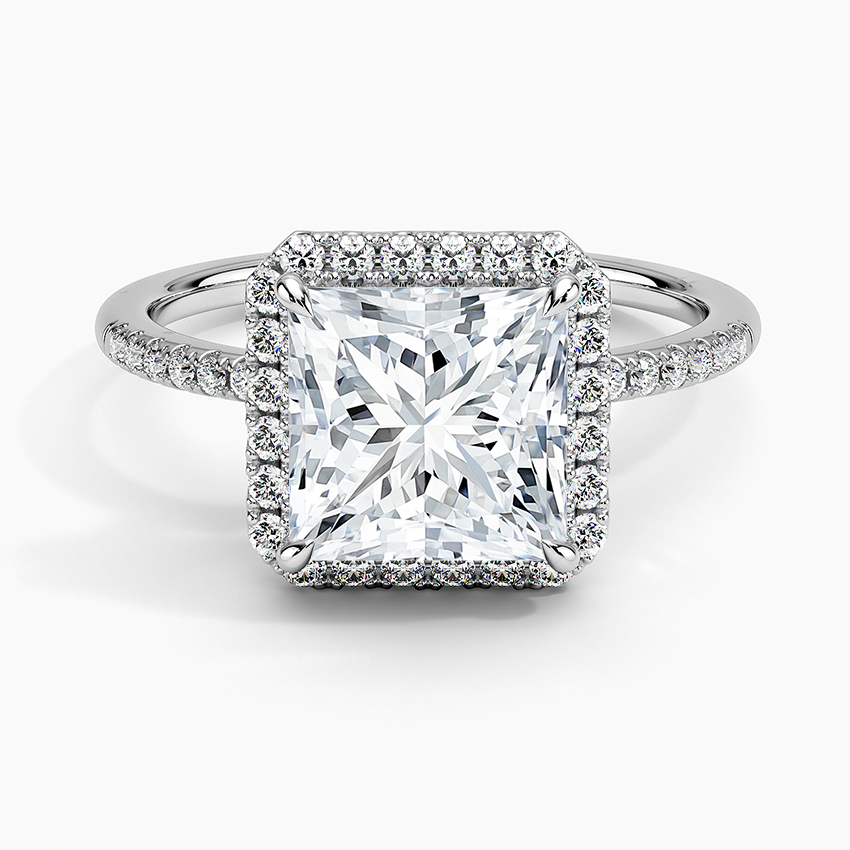 PRINCESS CUT HALO RING