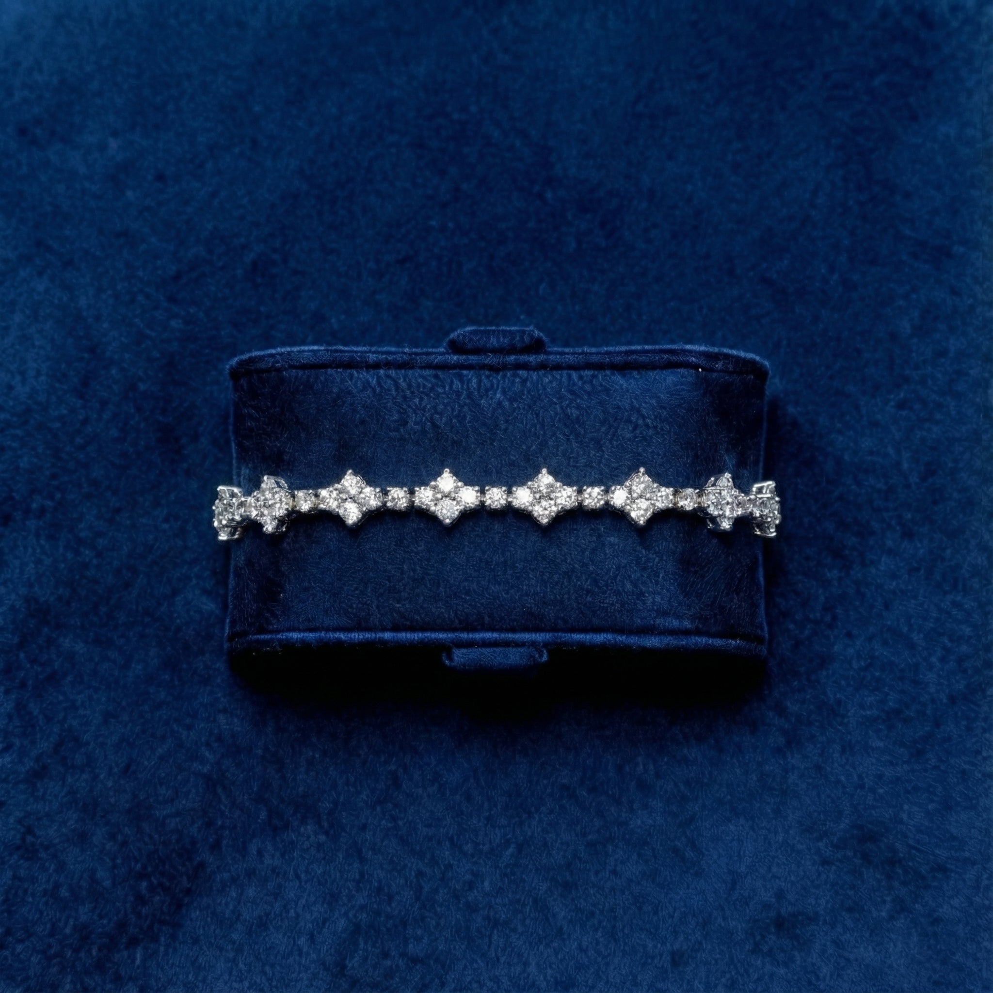 سوار رانيا من المويسانيت – ذهب أبيض – لون D – VVS1