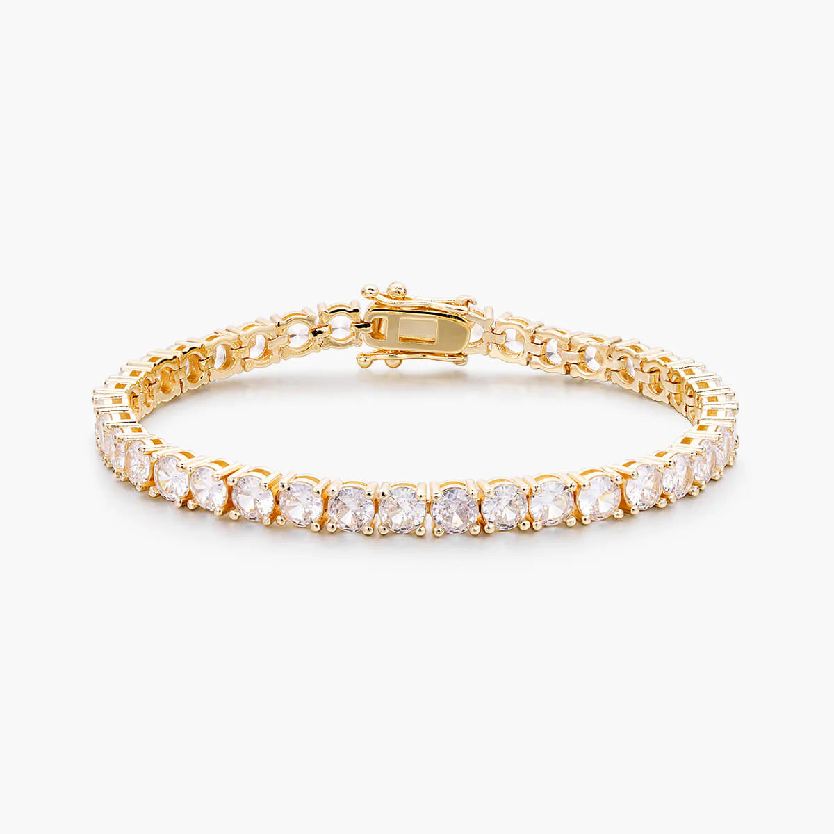 4MM MOISANNITE TENNIS BRACELET - GOLD - D COLOR - VVS1