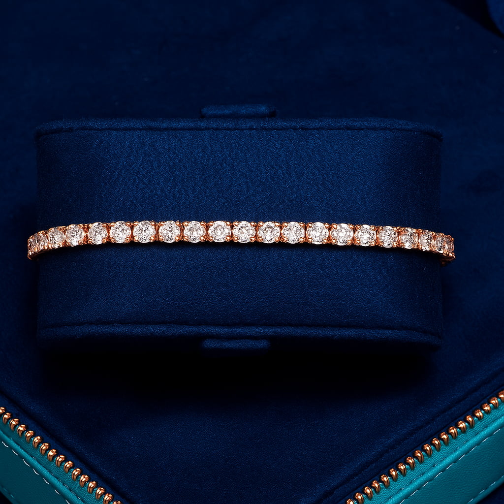 3MM MOISSANITE TENNIS BRACELET - GOLD