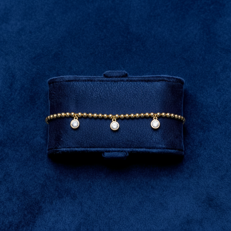 سوار زينة مويسانيتي – ذهبي – لون D – VVS1