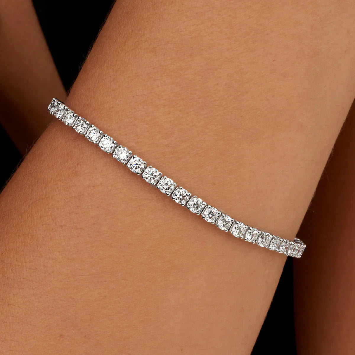 3MM MOISSANITE TENNIS BRACELET - ROSE GOLD - D COLOR - VVS1
