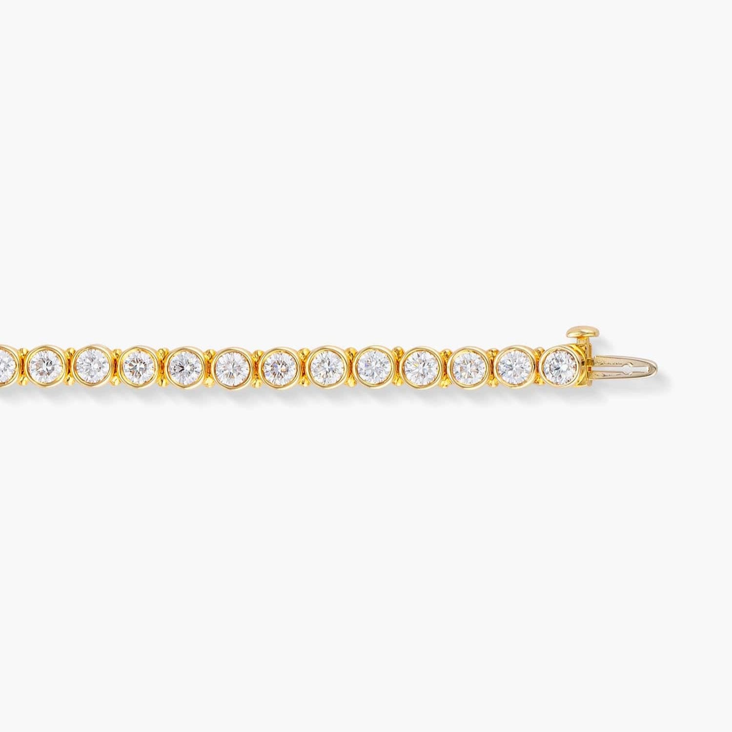 BEZEL SET TENNIS BRACELET - GOLD