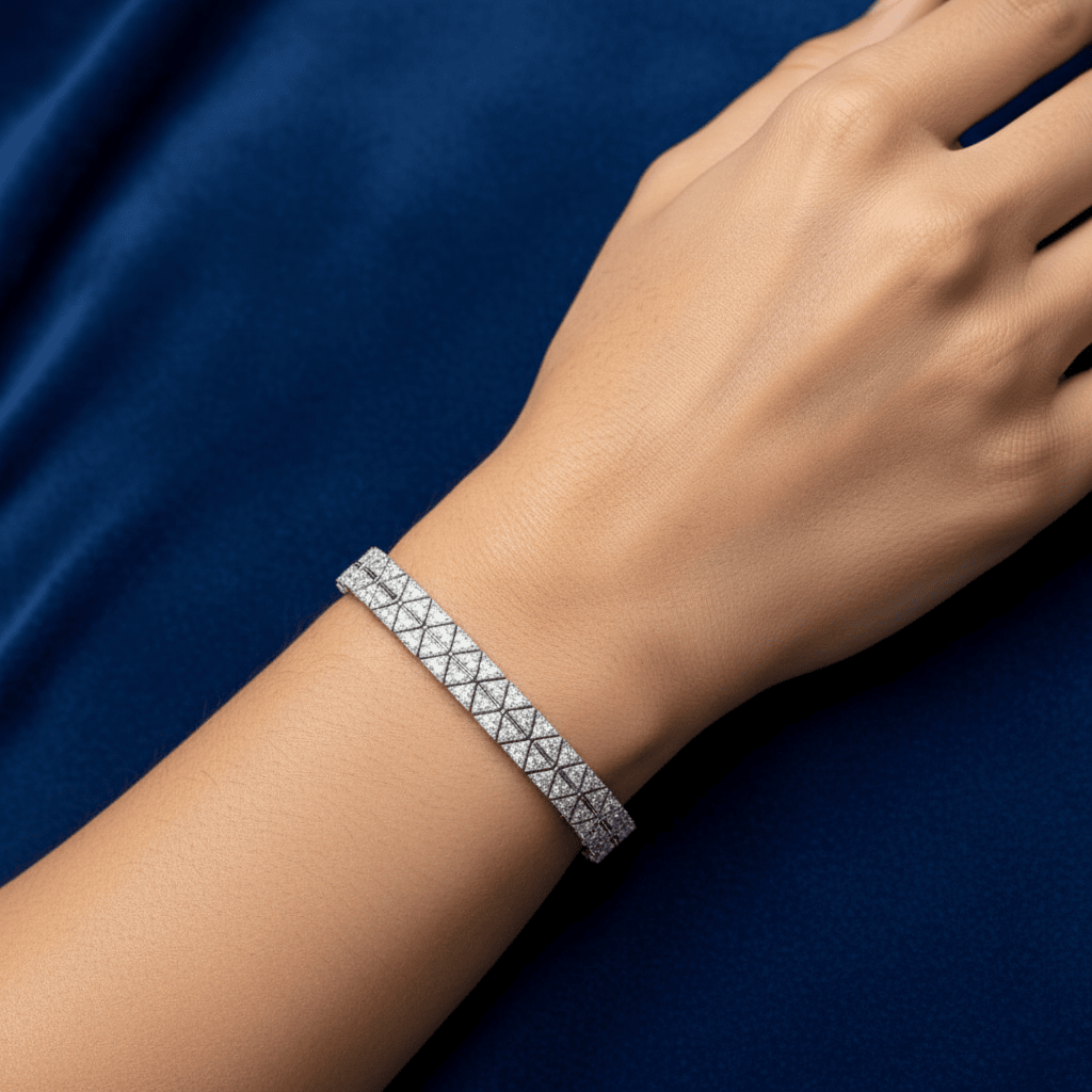 RAYAN MOISSANITE TENNIS BRACELET - GOLD - D COLOR - VVS1