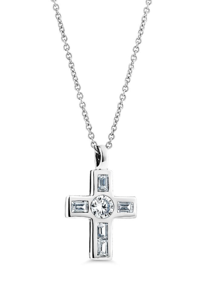 CROSS BRILLIANT AND RADIANT CUT PENDANT