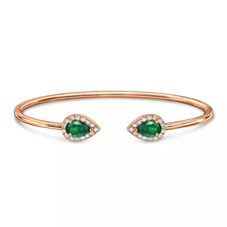 PEAR-SHAPE CUFF OPEN BANGLE