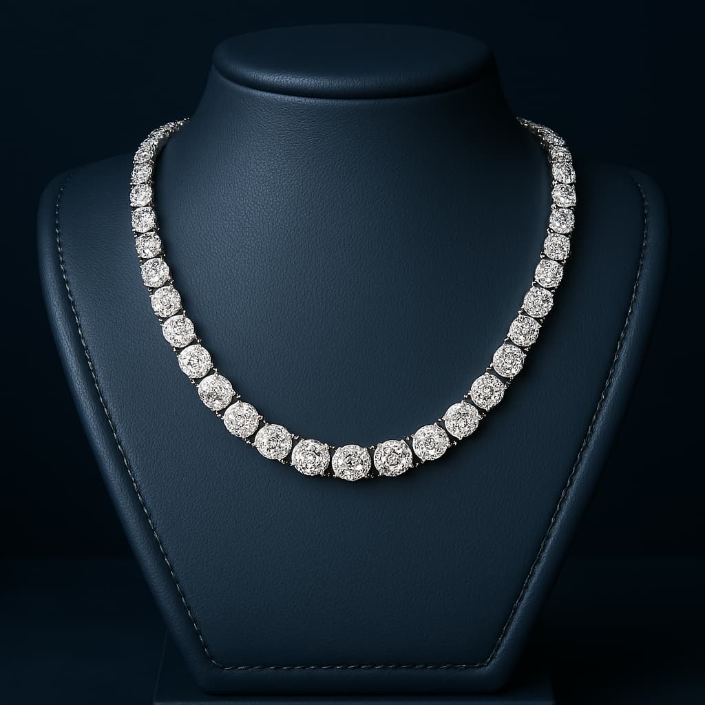 MEN'S 5MM TENNIS NECKLACE - SILVER