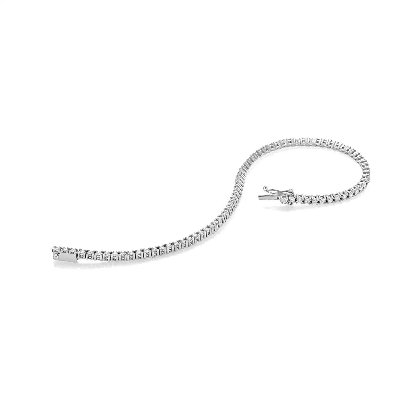 MENS MICRO 2MM TENNIS BRACELET - WHITE GOLD
