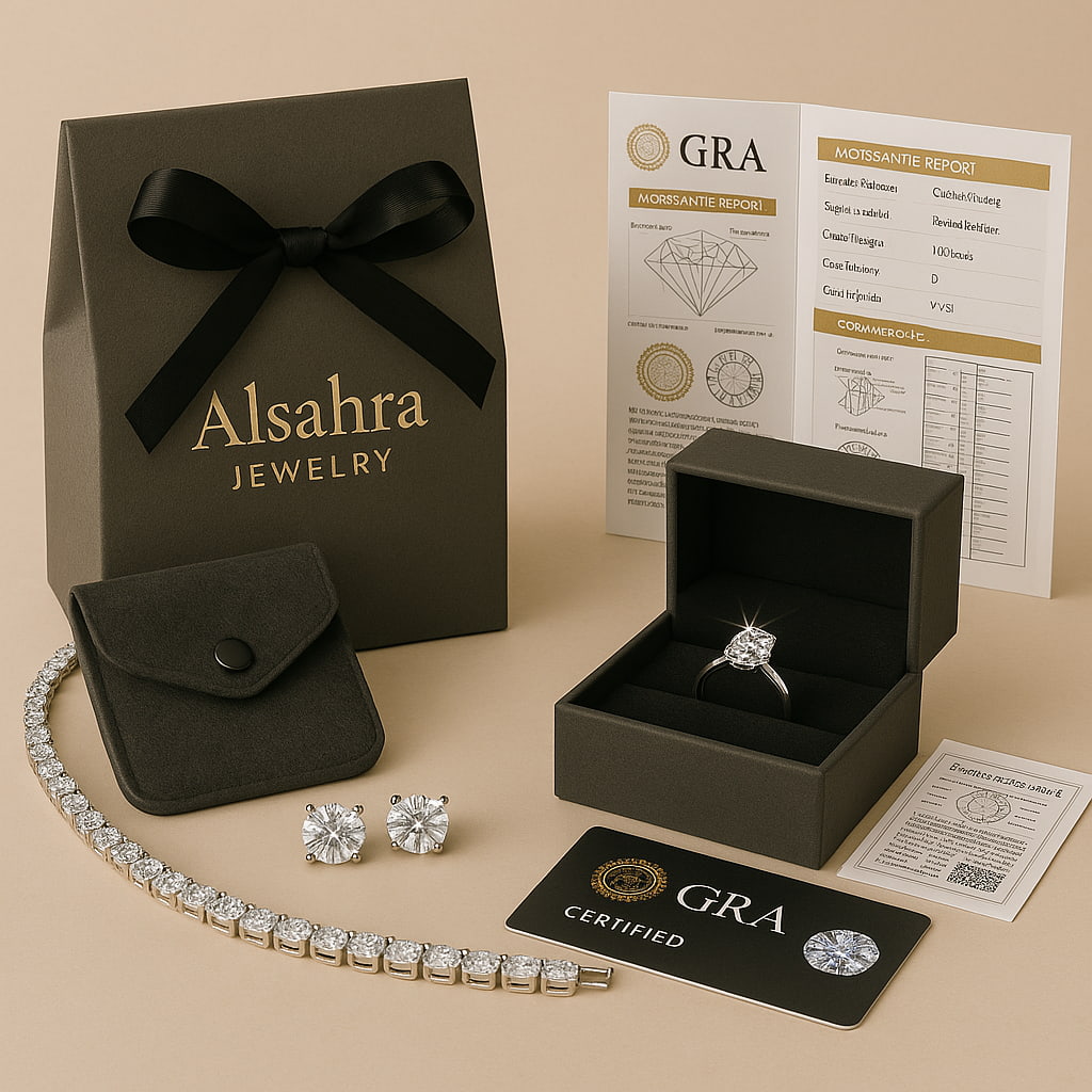 Zaina Moissanite Ring – Gold – D Colour – VVS1