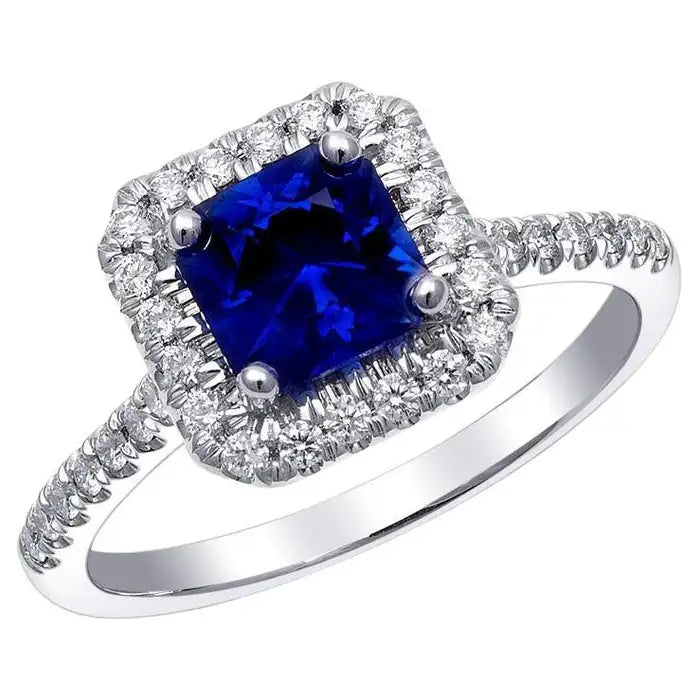 PRINCESS CUT HALO RING