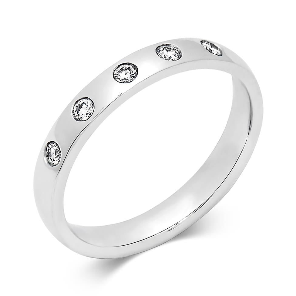 QUINTET BRILLIANT FLUSH RING