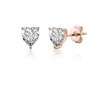 1CT HEART STUD EARRINGS