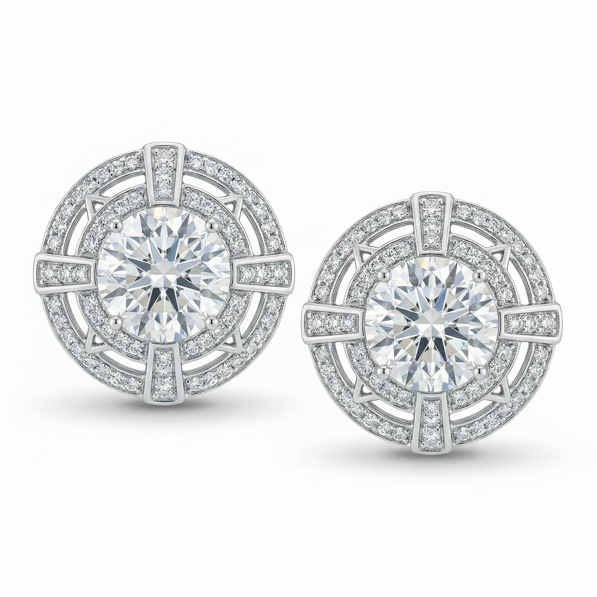 Dazzling Halo Earrings