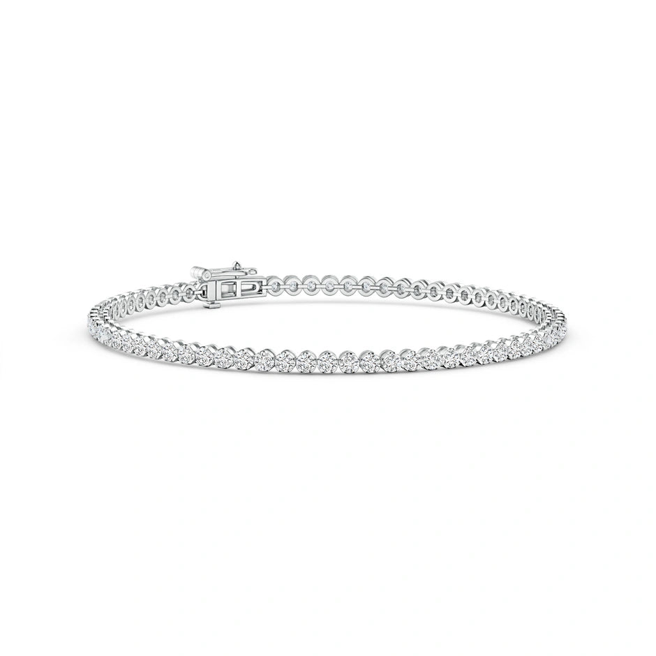 PETITE 2MM TENNIS BRACELET - WHITE GOLD