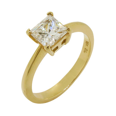 PRINCESS CUT SOLITAIRE RING