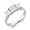 3 STONE PRINCESS CUT RING