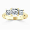 3 STONE PRINCESS CUT RING