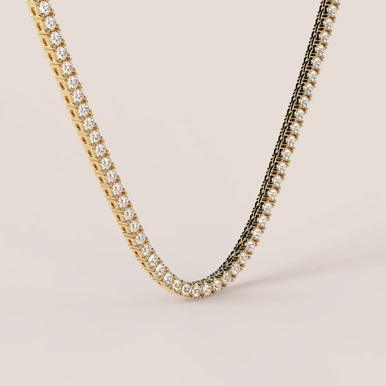 4MM TENNIS NECKLACE - GOLD