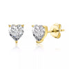 1CT HEART STUD EARRINGS