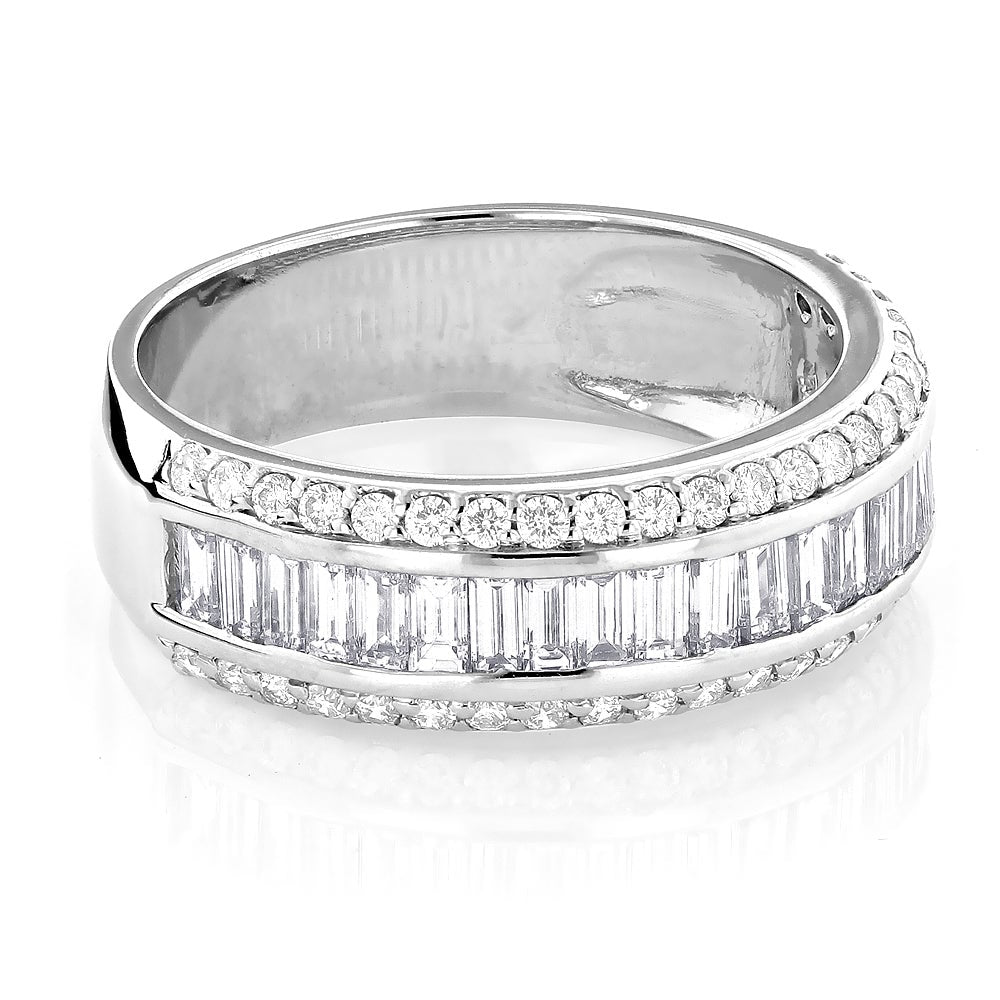 BAGUETTE & ROUND CUT HALF ETERNITY BAND