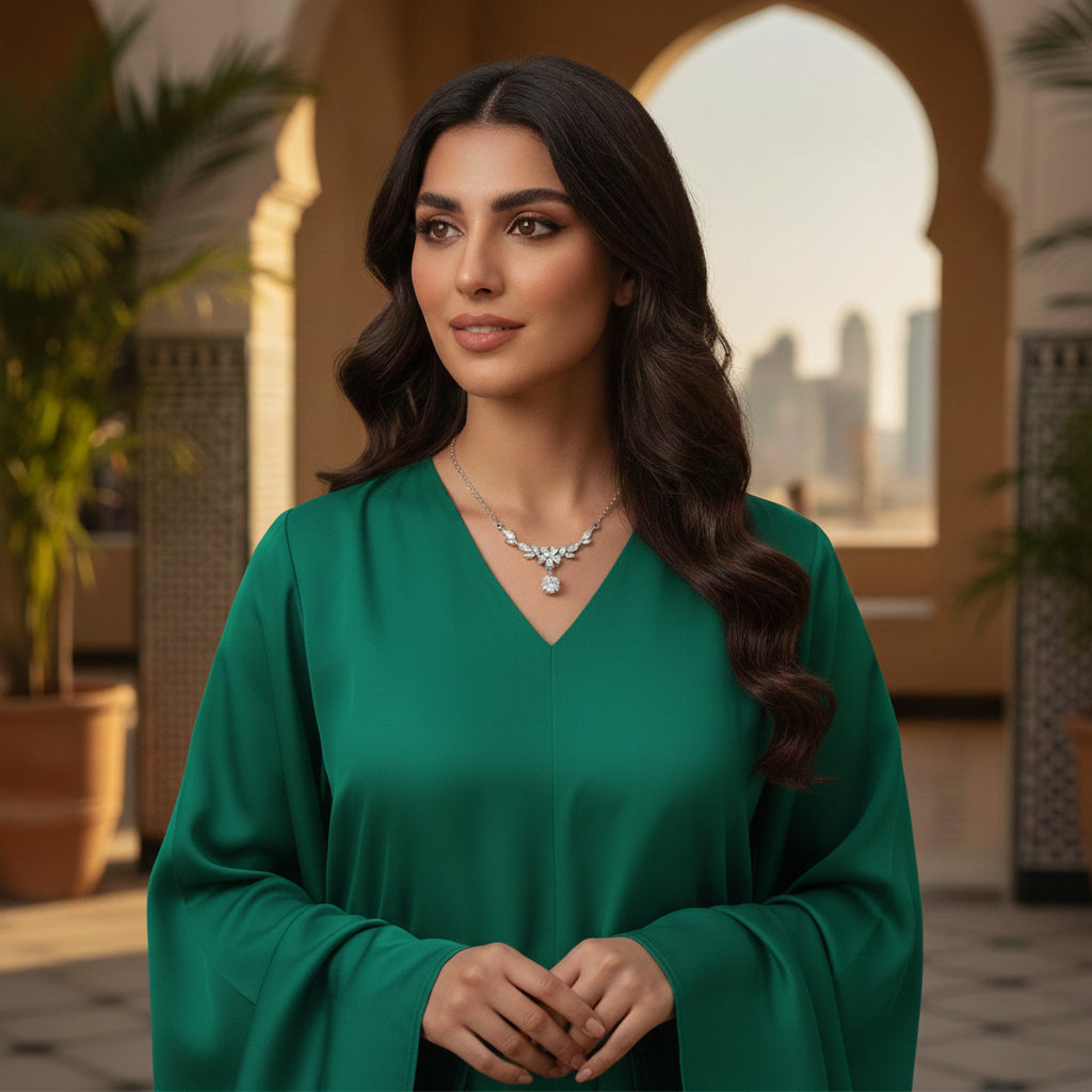 قلادة لايان مويسانيت - ذهب أبيض - لون D - VVS1