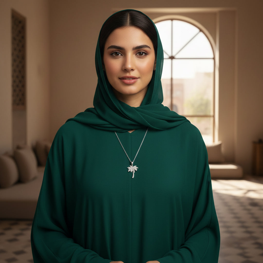 قلادة شجرة النخيل مويسانيتي – ذهبي – اللون D – VVS1