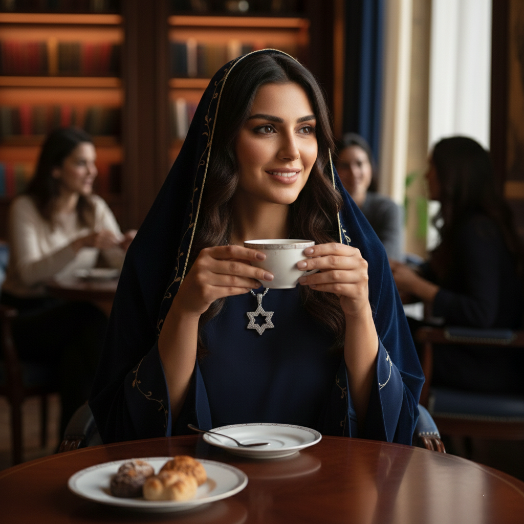 قلادة نجلاء مويسانيتي – ذهب أبيض – اللون D – VVS1