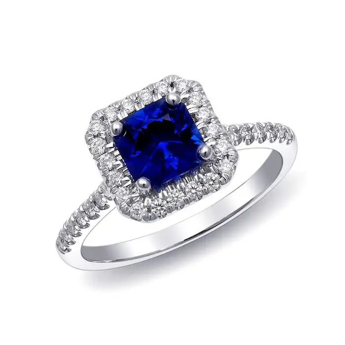 PRINCESS CUT HALO  RING