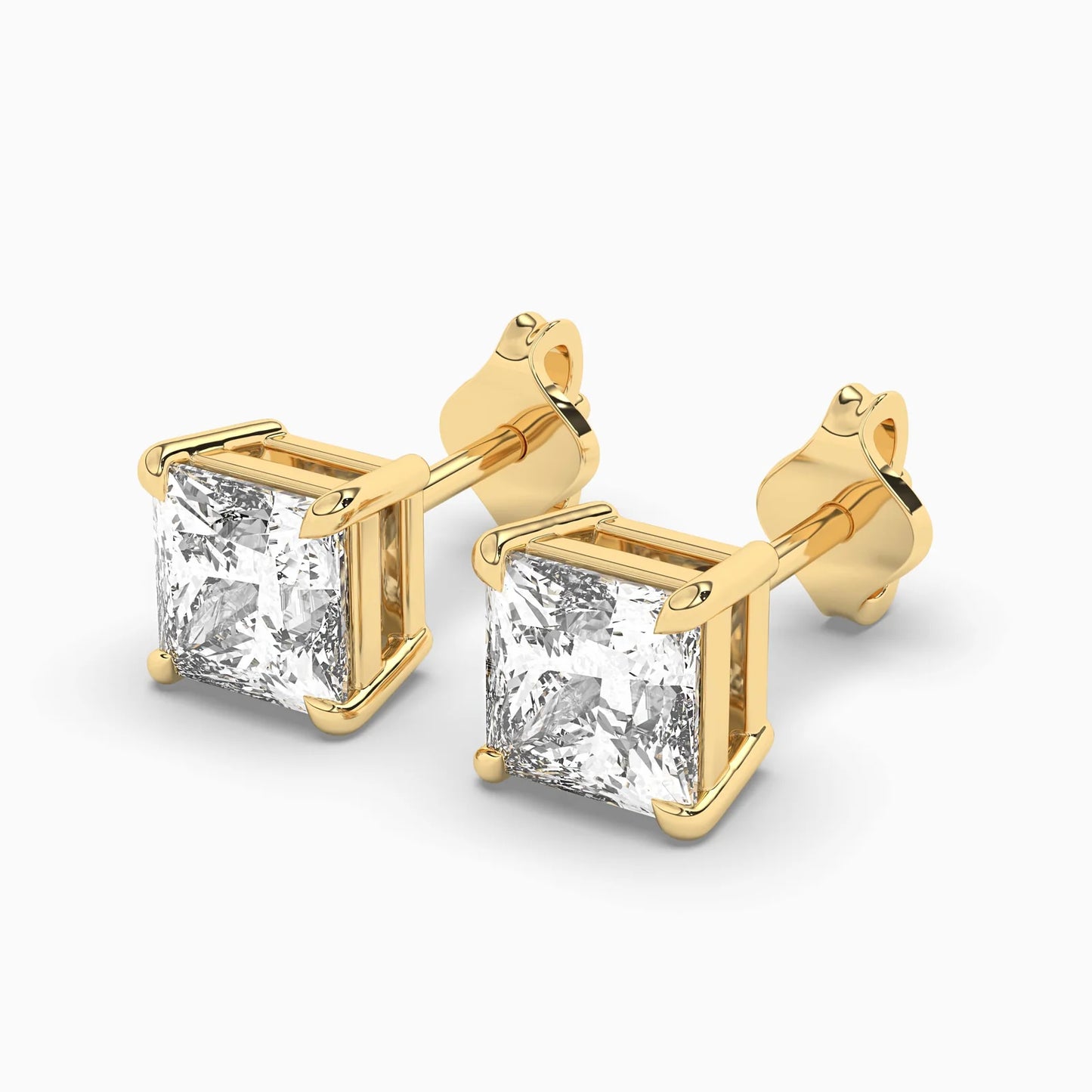 1CT SOLITAIRE PRINCESS STUDS