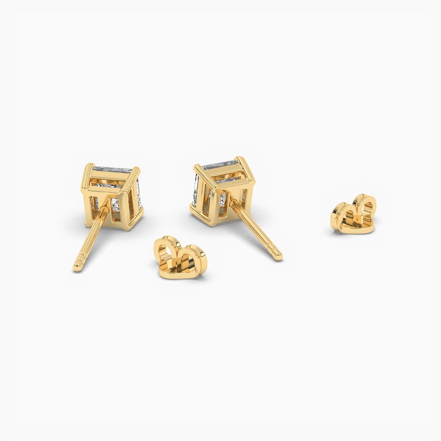 1CT SOLITAIRE PRINCESS STUDS