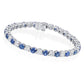 BLUE SAPPHIRE & DIAMOND BRILLIANT TENNIS BRACELET