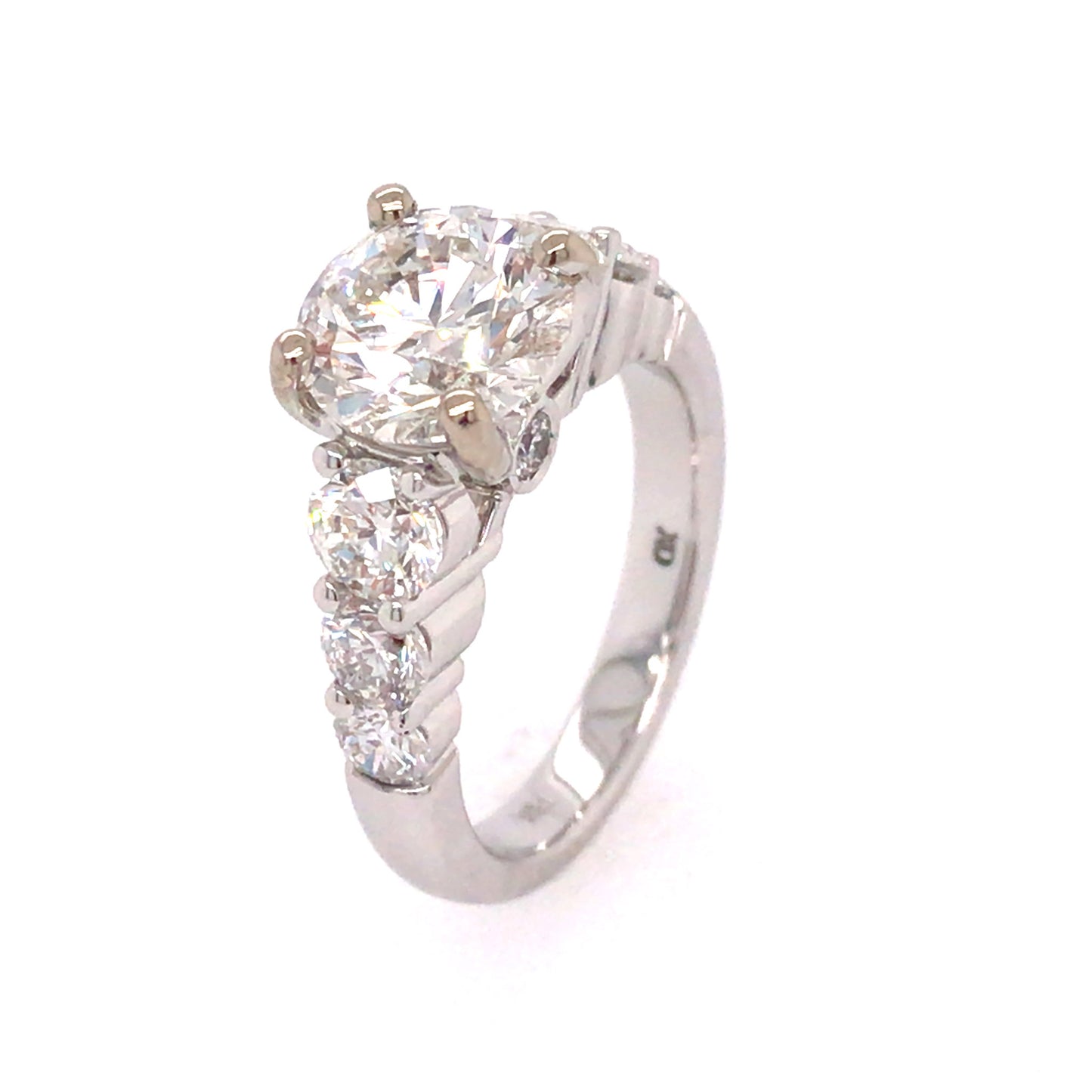 SOLITAIRE ENGAGEMENT RING WITH SIDE BRILLIANTS