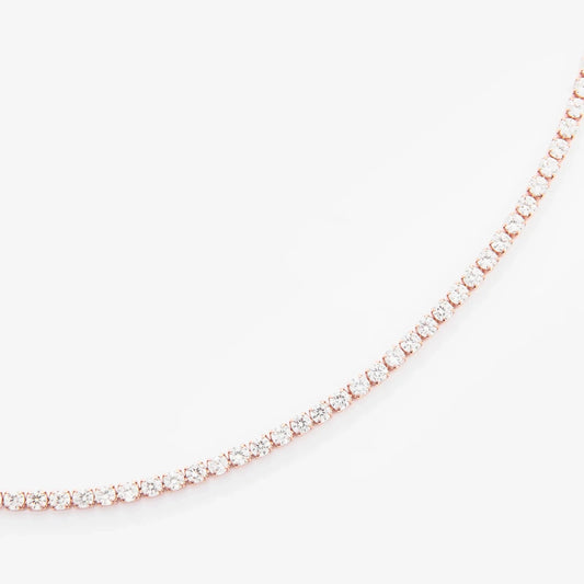 PETITIE 2.25MM TENNIS NECKLACE - ROSE GOLD