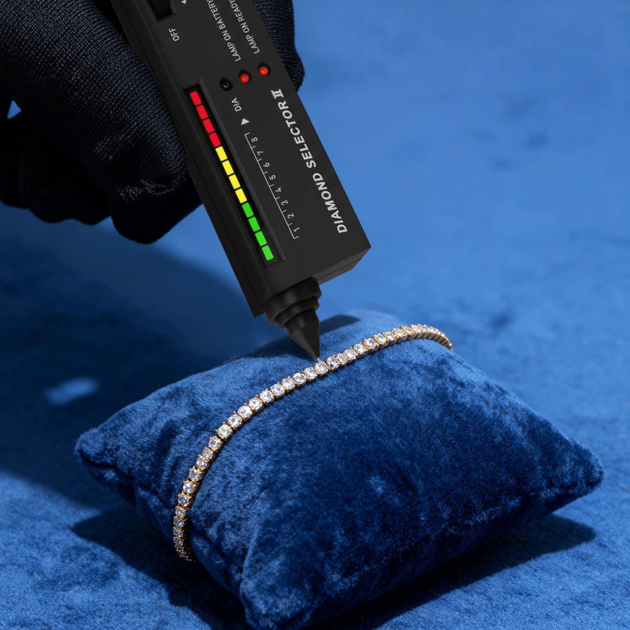 سوار تنس صغير 2 مم - ذهب أبيض