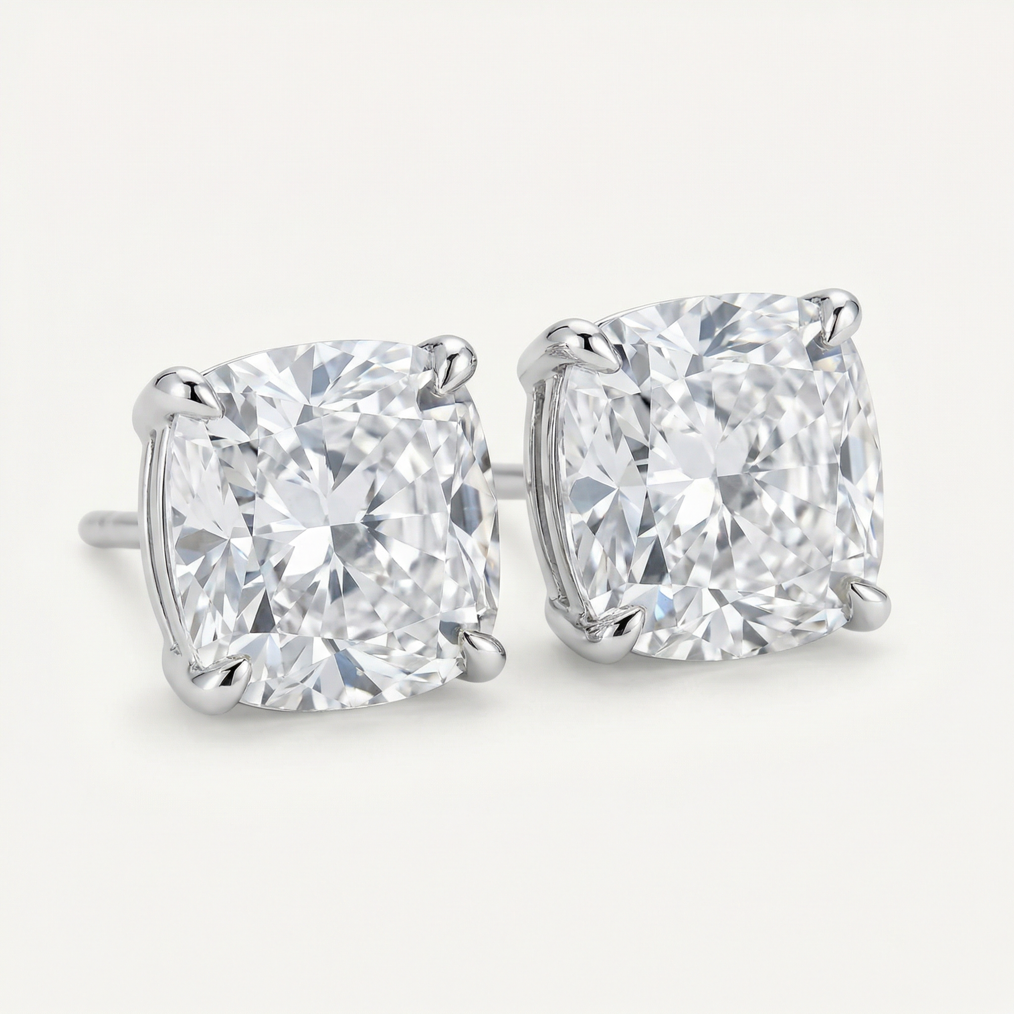 4.5CT CUSHION STUD EARRING