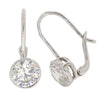 2CT ROUND BRILLIANT BEZEL HOOK DROP EARRINGS