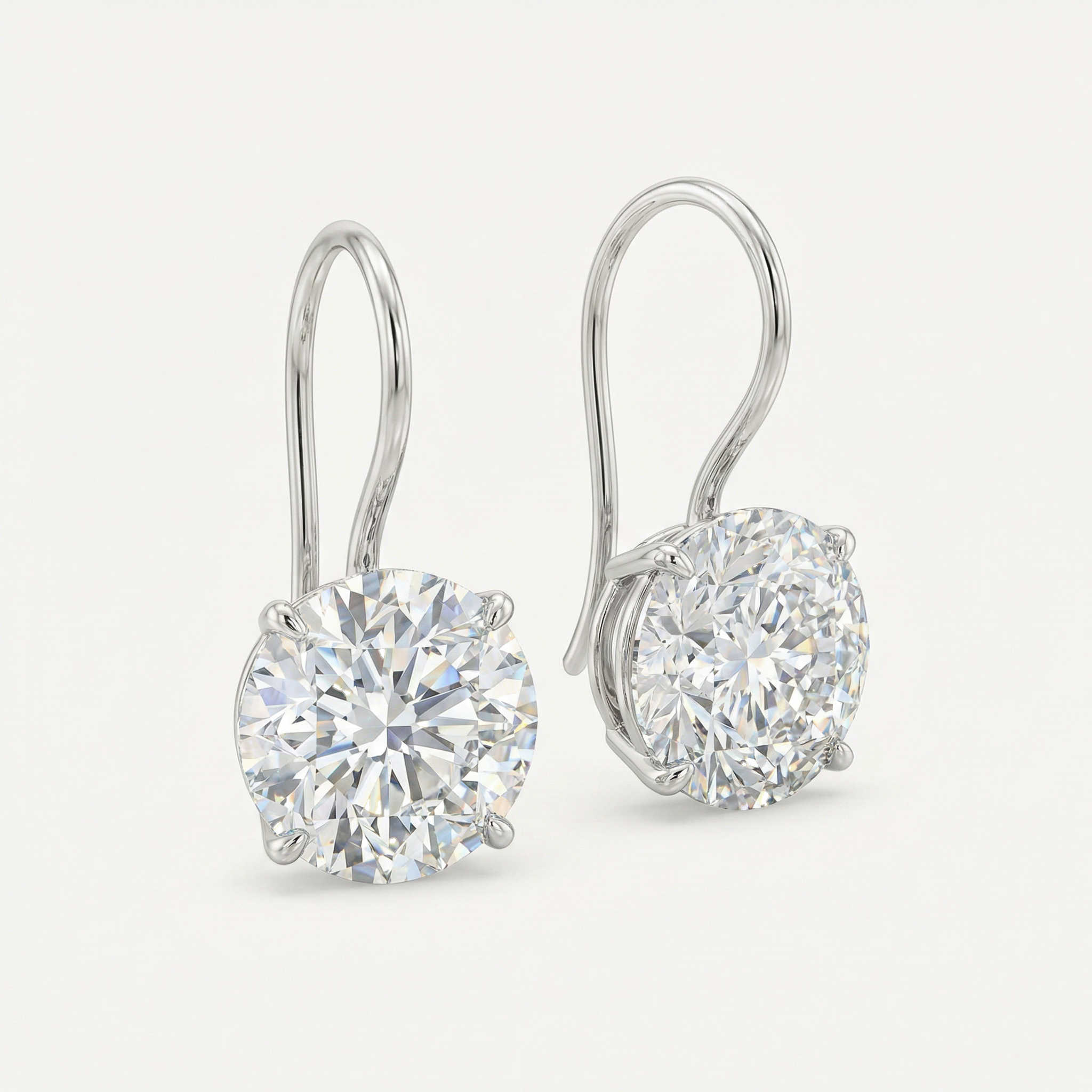 6CT BRILLIANT SHEPHERD HOOK DROP EARRINGS